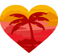 Coconut Tree Summer Fun Sticker