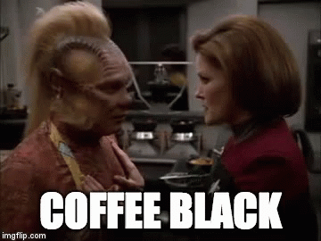 Coffee Black Star Trek GIF. This 360 x 270 animated GIF is part of our star trek black guy collection. Related themes include coffee, star trek. Created by…