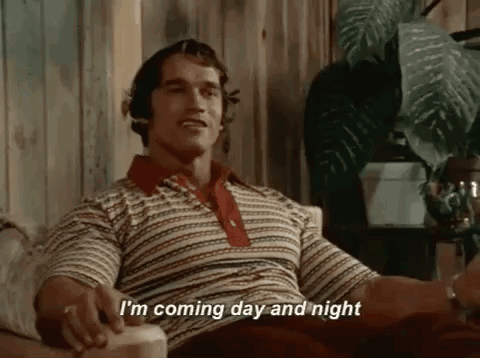 Coming Arnold GIF