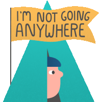 Committed Friend Says I'M Not Going Anywhere In English Sticker