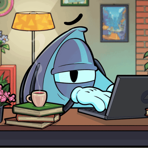 Computer Cartoon GIF. This 498 x 498 animated GIF is part of our crazy typing collection. Related themes include bored, coffee, computer. Created by HPMNK…