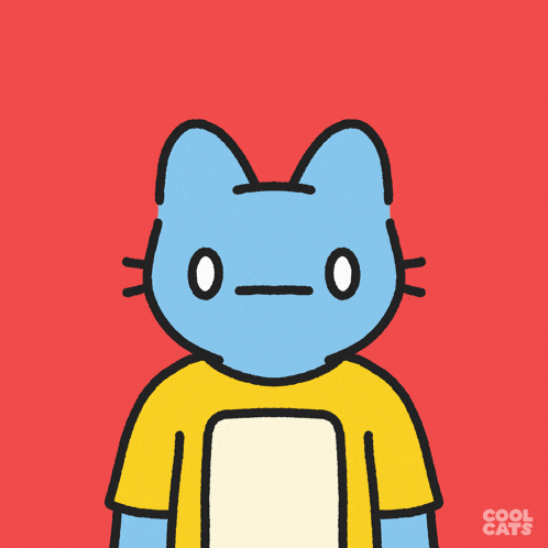 Confused Blue Cat GIF