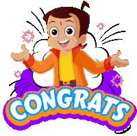 Congrats Chhota Bheem Sticker