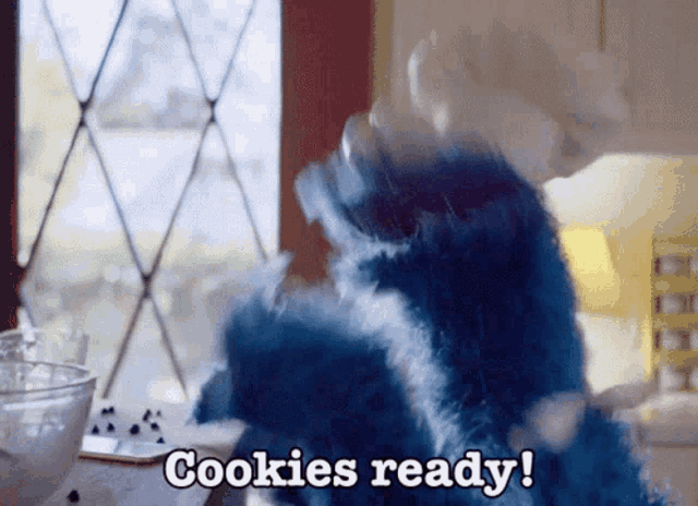 Cookie Monster Baking GIF