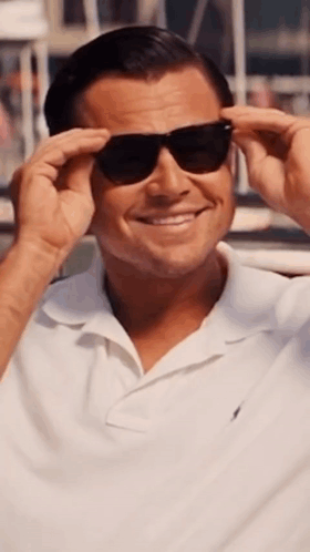 Cool Sonnenbrille GIF. This 280 x 498 animated GIF is part of our leonardo dicaprio wolf of wall street collection. Related themes include cool, meme…