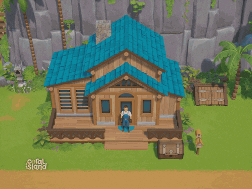 Coral Island Stairway Games GIF