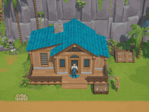 Coral Island Stairway Games GIF
