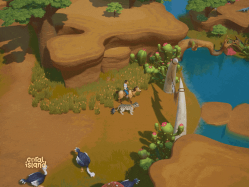 Coral Island Stairway Games GIF