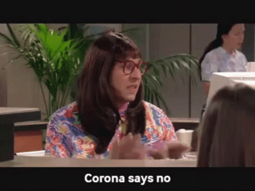 Corona Says No Head Shake GIF