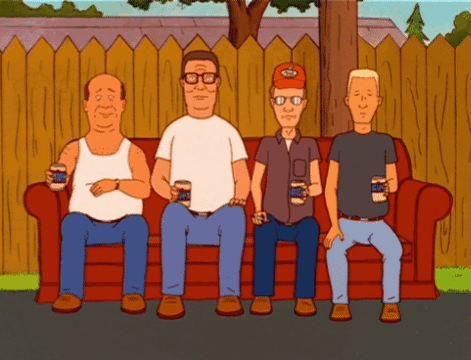 Couch Beer GIF. This 471 x 360 animated GIF is part of our king of the hill yep collection. Related themes include beer, drinking. Created by…