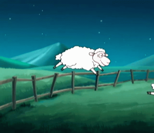 Counting Sheep Cant Sleep GIF