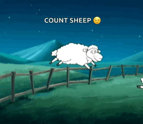 Counting Sheep Cant Sleep GIF