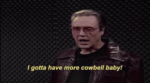 Cowbell GIF. This 480 x 268 animated GIF is part of our more cowbell collection. Created by amyemiller. View the original animation, share it, or browse…