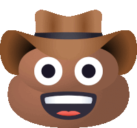 Cowboy Pile Of Poo Sticker