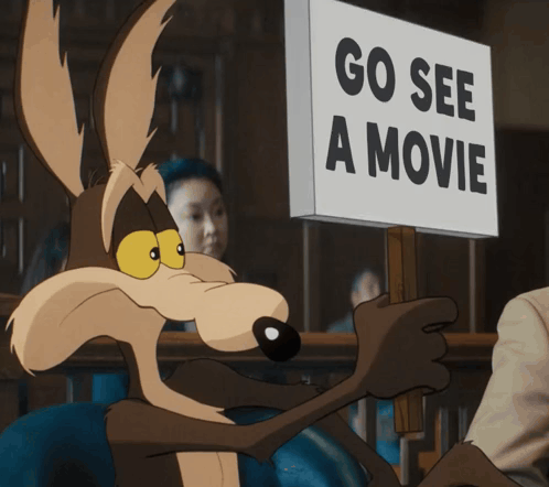 Coyote Go See A Movie GIF