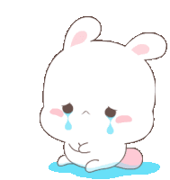 Crying Bunny Weeping Bunny Sticker