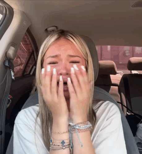 Crying Girl Crying Nails GIF