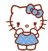Crying Hello Kitty Sad Hello Kitty Sticker