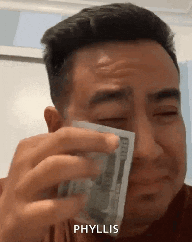 Crying Man Money GIF