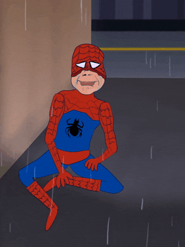 Crying Spiderman Sad Spiderman GIF