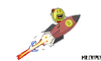 Cryply To The Moon Sticker