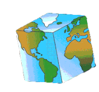 Cube Earth Revolving Sticker