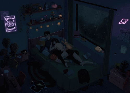 Cuddling Anime Hug GIF