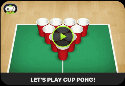 Cup Pong Game Pigeon GIF