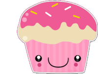 Cupcake Happy Sticker