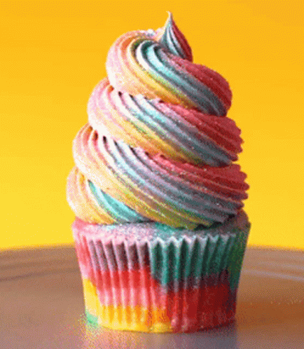 Cupcake Rainbow GIF