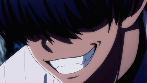 Cute Anime Boy Evil Grin GIF