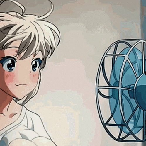 Cute Anime Fan GIF
