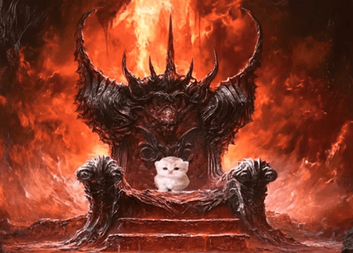 Cute Cat Cat On Throne GIF