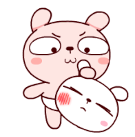 Cute Rabbit Emoji Beating Sticker