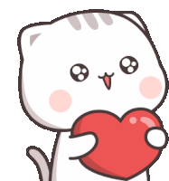 Cutest White Cat Sticker