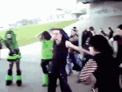 Cybergoth Dance Party GIF. This 498 x 376 animated GIF is part of our party hard dance collection. Related themes include goth. Created by sorandumb. View…
