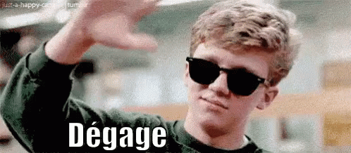 Dégage GIF. This 498 x 218 animated GIF is part of our fuyez pauvres fous collection. Related themes include get out. View the original animation, share it…