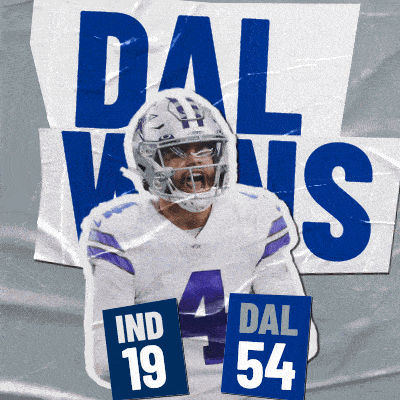 Dallas Cowboys (54) Vs. Indianapolis Colts (19) Post Game GIF