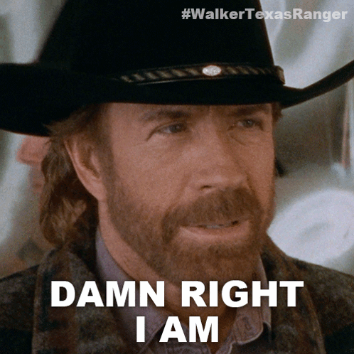 Damn Right I Am Cordell Walker GIF