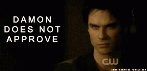 Damon Does Not Approve Head Shake GIF