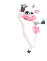 Dancing Cow Milk Sticker