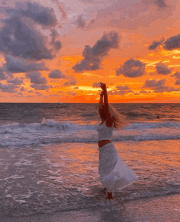 Dancing Girl Beach Party GIF