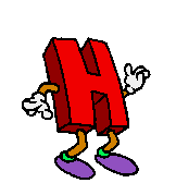 Dancing Letter Letter H Sticker