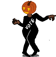 Dancing Pumpkin Vote Sticker