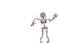 Dancing Skeletons Skeleton Sticker