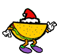 Dancing Taco Christmas Taco Sticker