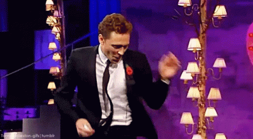 Dancing Tom Hiddleston GIF. This 498 x 275 animated GIF is part of our tom hiddleston dancing collection. Related themes include dancing. Created by…