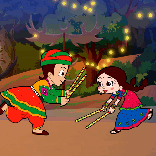 Dandiya Dance Chutki GIF