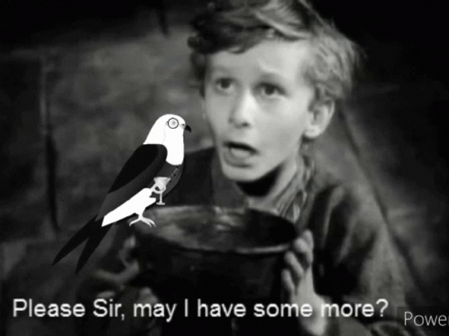 Daptor Daptor Please Sir GIF. This 498 x 373 animated GIF is part of our oliver twist please sir collection. Created by Berganza. View the original…