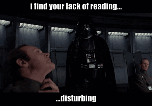 Darth Vader Reading GIF